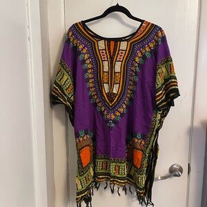 Vibrant Purple Dashiki Top